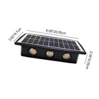 Lámpara de pared LED rectangular moderna minimalista solar impermeable de ABS para exteriores para jardín