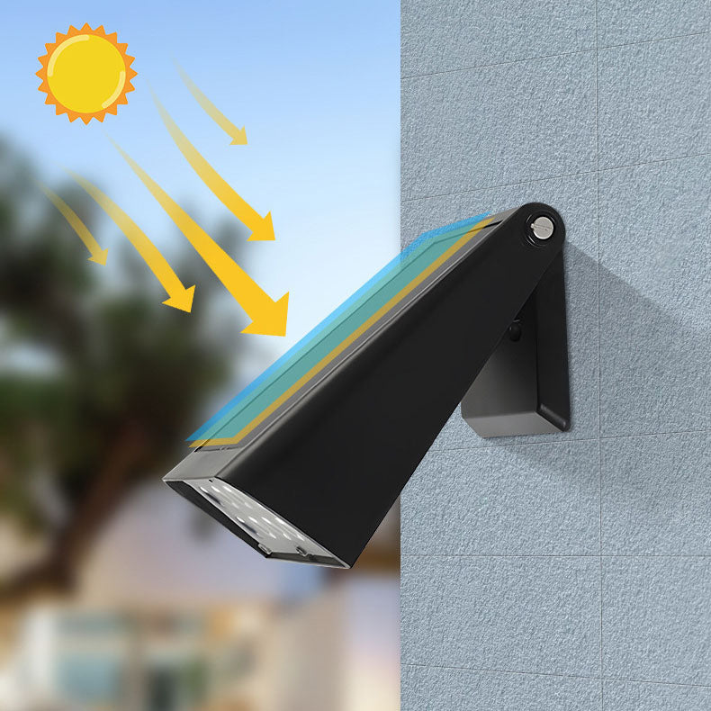 Aplique de pared LED moderno minimalista solar rectangular trapezoidal de ABS PC para jardín