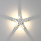 Lámpara de pared LED impermeable con diseño de estrella de mar de aluminio de simplicidad contemporánea para patio exterior