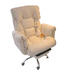 Reposapiés reclinable moderno minimalista ajustable – Tapicería cuadrada de tela, espuma acolchada, acero y aleación de aluminio – Hogar y oficina