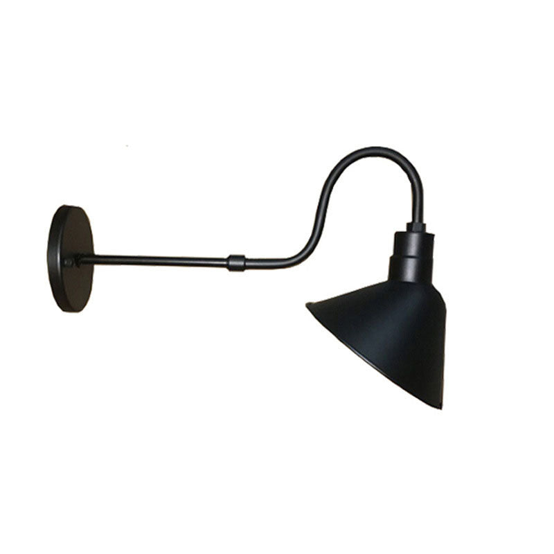 Traditional Vintage Horn Iron 1-Light Outdoor Wall Sconce Lamp For Entryway