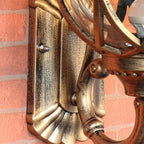 Aplique de pared tradicional europeo impermeable con bola de aluminio y cristal de 1 luz para patio exterior