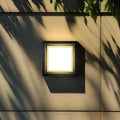 Aplique de pared LED cuadrado de aluminio y acrílico, impermeable, moderno y minimalista para jardín
