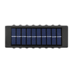 Lámpara de pared LED rectangular, impermeable, solar, de ABS y PVC, de diseño moderno y simple, para patio exterior