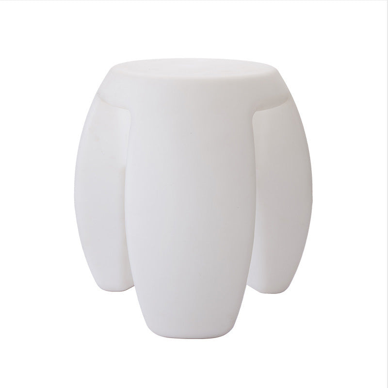 Taburete Redondo Elegante con LED - Plástico Impermeable, Diseño Moderno Minimalista para Salas de Entretenimiento