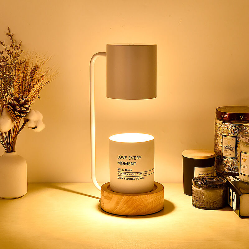 Japanese Minimalist interior Wood Timing Dimming 1-Light Melting Wax Table Lamp