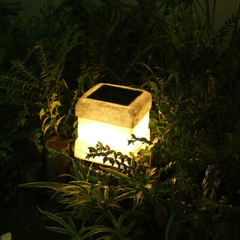 Waterproof Solar Simulation of Rock Lights Faux Stone LED Pathway Lamp Landscape Lighting for Garden and Yard