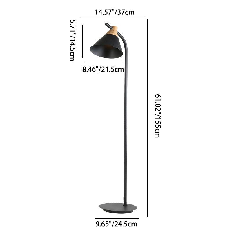Contemporary Nordic Round Macaron Metal 1-Light Standing Floor Lamp For Living Room