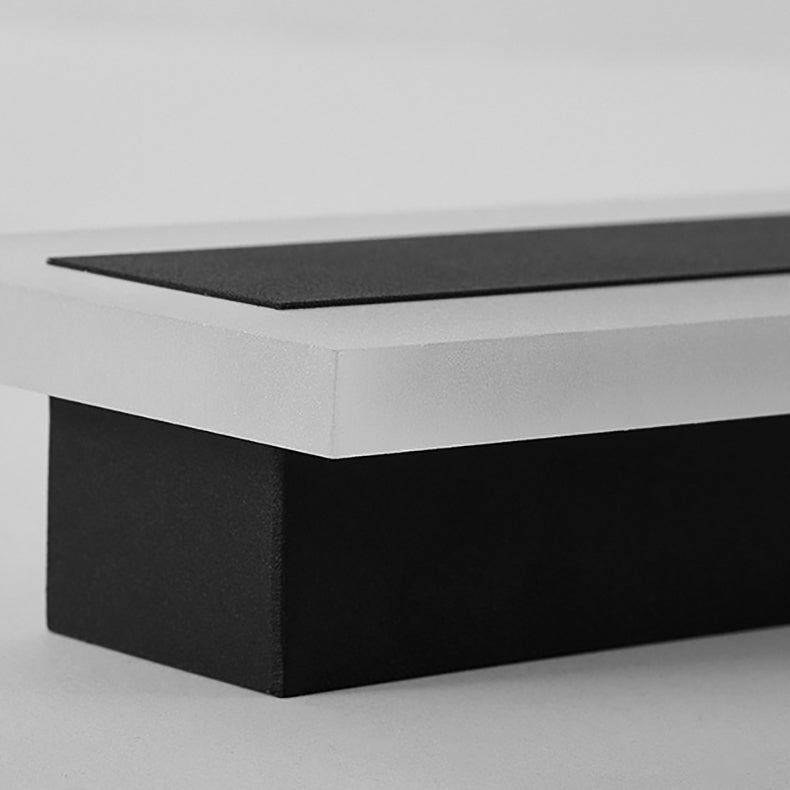 Lámpara de pared LED rectangular larga minimalista moderna de aluminio y acrílico para jardín