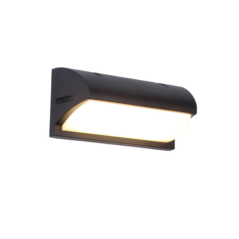 Lámpara de pared LED con sensor exterior impermeable de geometría simple y moderna