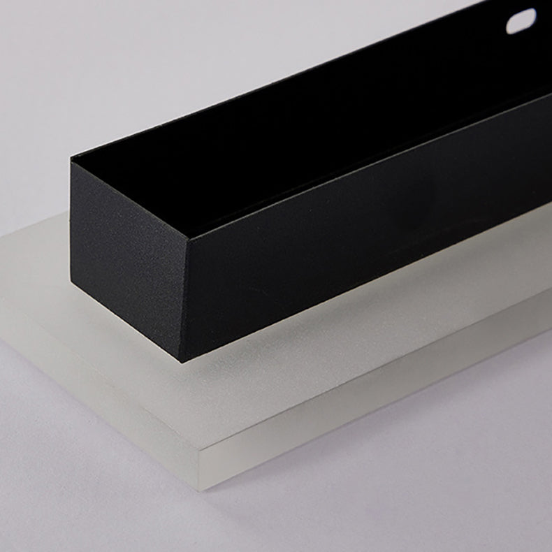 Lámpara de pared LED rectangular larga minimalista moderna de aluminio y acrílico para jardín