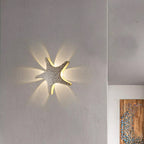 Lámpara de pared LED impermeable con diseño de estrella de mar de aluminio de simplicidad contemporánea para patio exterior