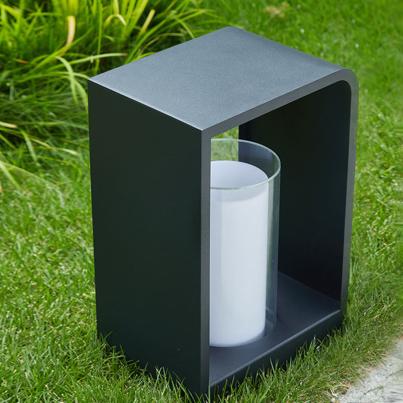 Modern Minimalist LED Outdoor Bollard Light Waterproof Pathway Landscape Fixture Solar or Hardwired for Garden Patio Wholesale