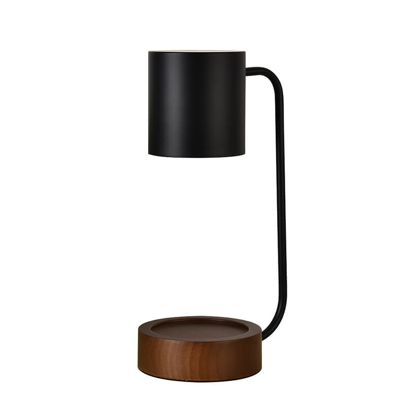 Lámpara de mesa minimalista japonesa de 1 luz para derretir cera con atenuación de tiempo de madera