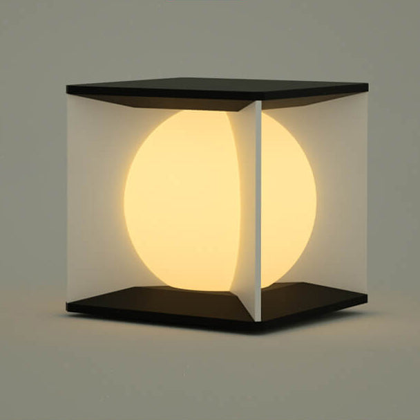 Modern Minimalist Square Globe LED Post Cap Light Waterproof IP65 Outdoor Pillar Lamp for Garden Fence Patio Wholesale