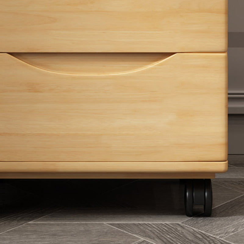 Mesita de noche japonesa tradicional rectangular de madera de caucho y metal con 2/3 cajones para cabecera