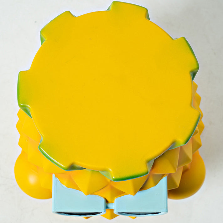 Taburete bajo moderno para niños con diseño de piña de resina para sala de estar