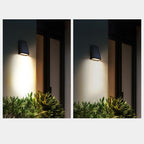 Aplique de pared LED moderno minimalista solar rectangular trapezoidal de ABS PC para jardín
