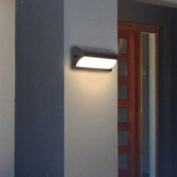 Modern Simple Geometry Outdoor Waterproof Sensor LED Wall Sconce Lamp