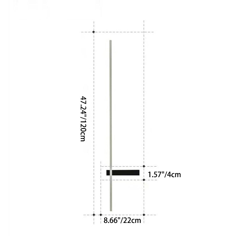 Aplique de pared LED de hierro y acrílico largo de una palabra moderno, minimalista e impermeable para jardín