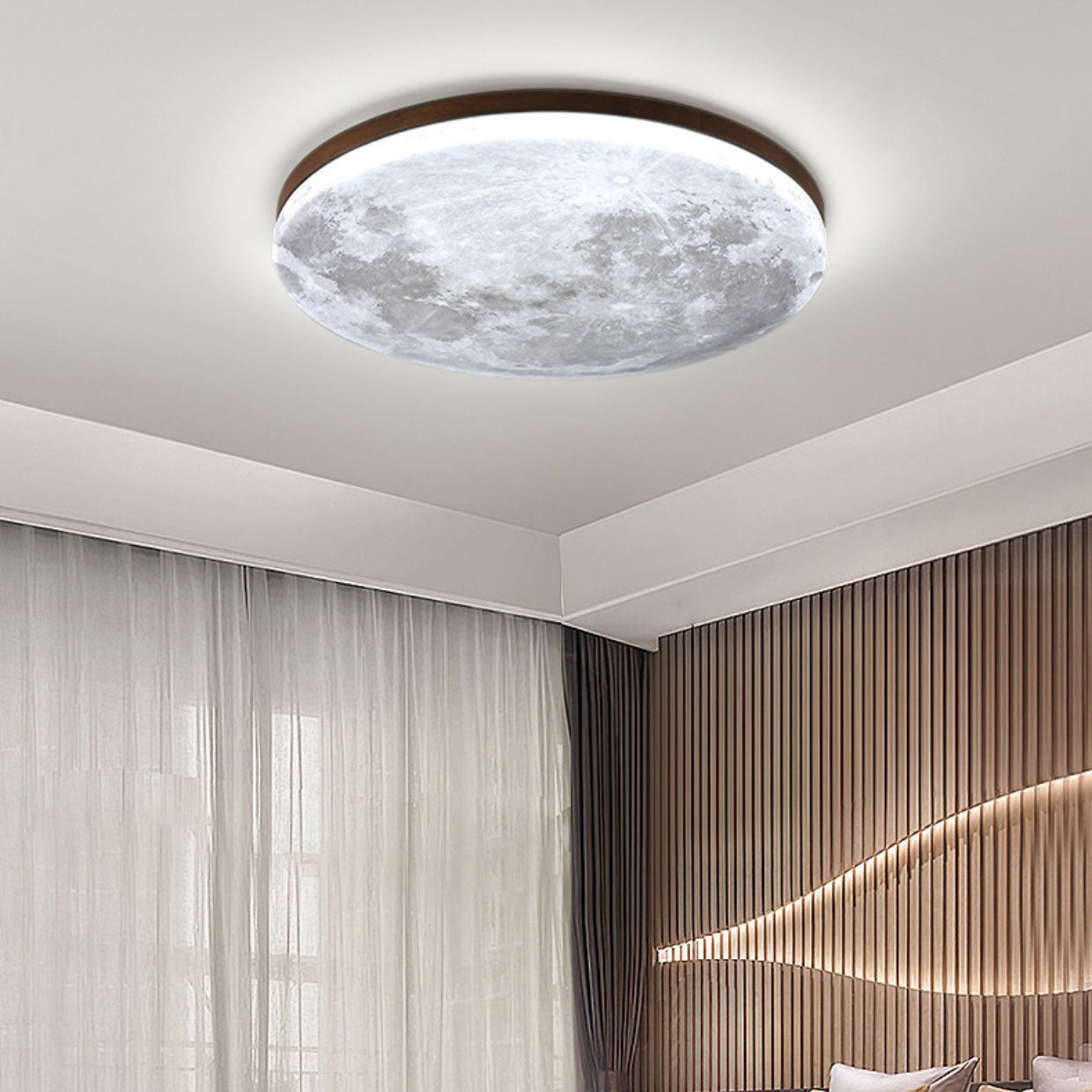 Celestial Moon Ceiling Light Dimmable Zen Lamp for Yoga Studio, Meditation Room and Living Room