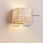 Organic Modern Natural Travertine Wall Sconce Waterproof LED Up/Down Accent Light for Indoor and Outdoor Decor