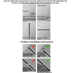 Lámpara de pared LED rectangular larga minimalista moderna de aluminio y acrílico para jardín