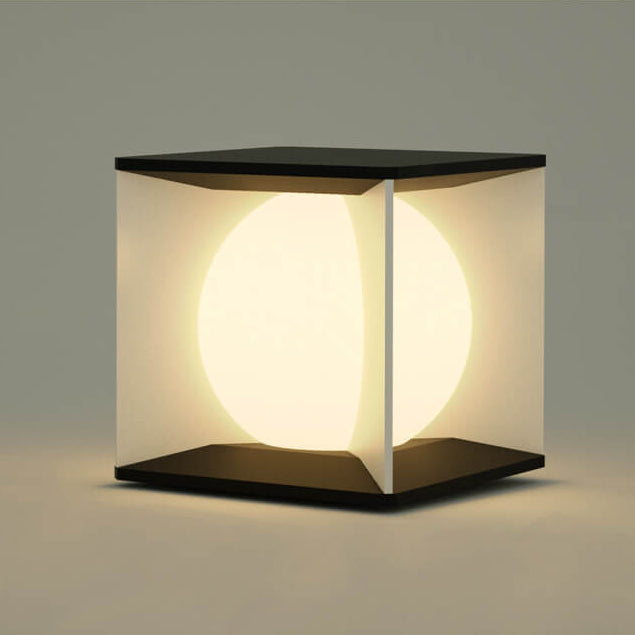 Modern Minimalist Square Globe LED Post Cap Light Waterproof IP65 Outdoor Pillar Lamp for Garden Fence Patio Wholesale