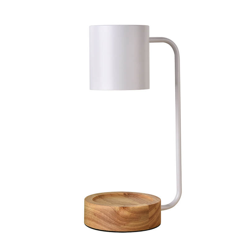 Lámpara de mesa minimalista japonesa de 1 luz para derretir cera con atenuación de tiempo de madera