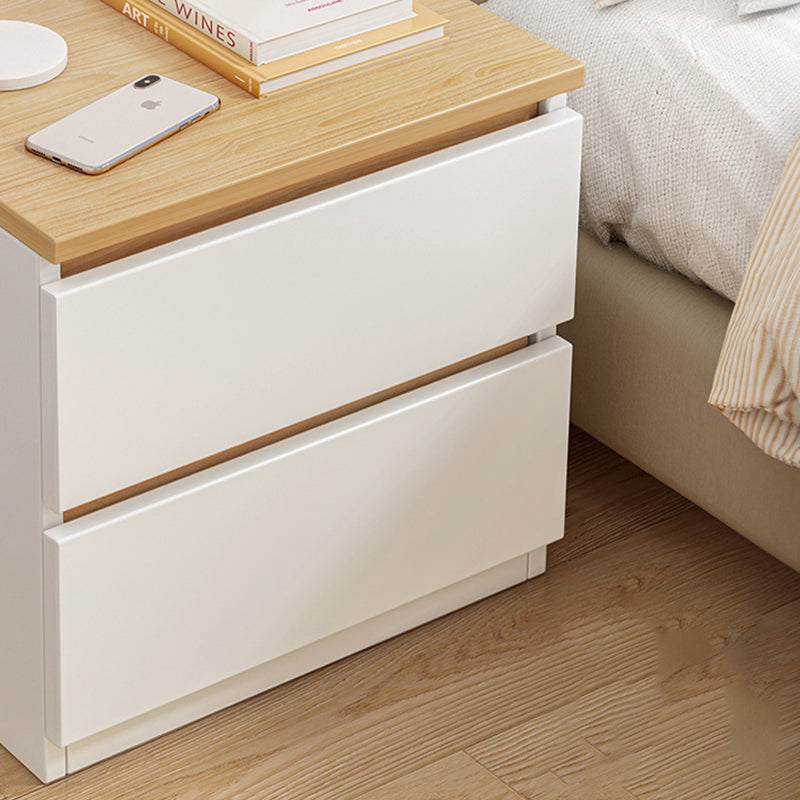Mesita de noche rectangular minimalista moderna de MDF con 2/3 cajones para dormitorio