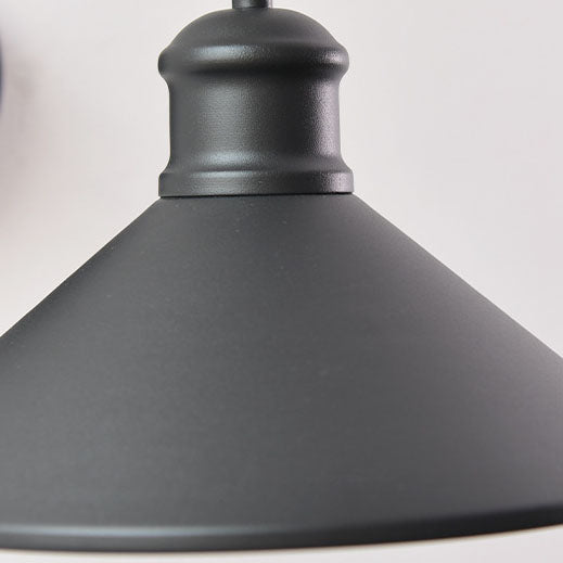 Lámpara de pared cónica moderna minimalista de hierro de 1 luz para patio exterior