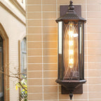 Traditional Vintage Transparent Cage Waterproof  1-Light Wall Sconce Lamp For Outdoor