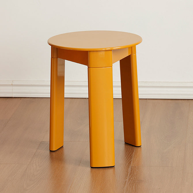 Modern Creative Low Stool with Round-Rectangular-Triangular ABS Plastic Base – Living Room Accent