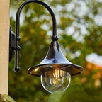 Contemporary Industrial Aluminum Horn Shape 1-Light Wall Sconce Lamp For Outdoor Patio