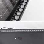 Luz LED rectangular de aluminio contemporánea para exteriores, con energía solar, contorno de línea, impermeable, industrial para jardín