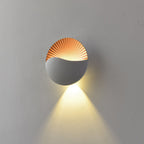 Aplique de pared LED de aluminio con carcasa redonda, impermeable, minimalista moderno para jardín