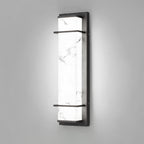 Contemporary Industrial Imitation Marble Resin Lampshade Column LED Outdoor Waterproof Wall Sconce Lamp For Garden