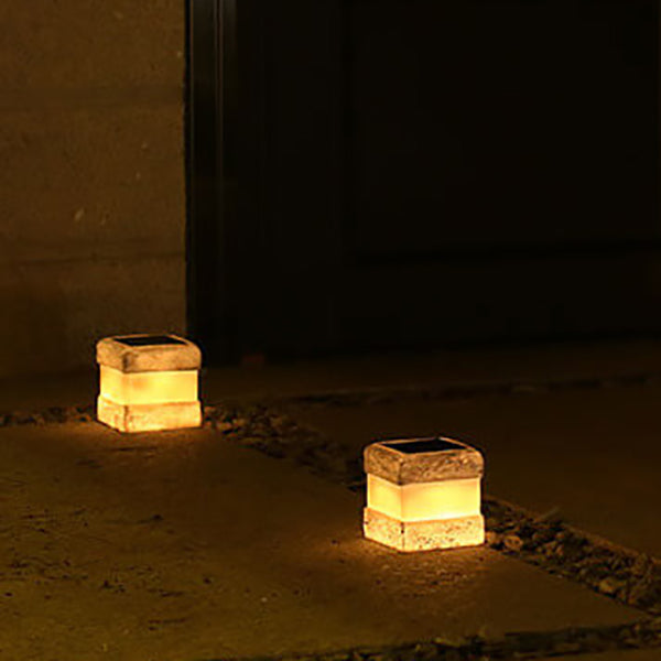 Waterproof Solar Simulation of Rock Lights Faux Stone LED Pathway Lamp Landscape Lighting for Garden and Yard