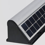 Lámpara de pared moderna solar impermeable de acrílico con tira larga LED para exteriores
