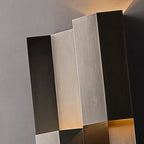 Lámpara de aplique de pared LED rectangular de acero inoxidable, impermeable, estilo retro contemporáneo, para patio exterior