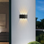 Moderna lámpara de pared LED minimalista impermeable de cilindro rectangular de aluminio y hierro acrílico para patio exterior