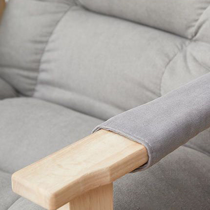 Sillón reclinable de lujo moderno de terciopelo y algodón con reposabrazos y respaldo ajustables para sala de estar
