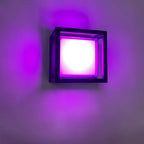 Aplique de pared LED cuadrado de aluminio y acrílico, impermeable, moderno y minimalista para jardín