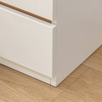 Mesita de noche rectangular minimalista moderna de MDF con 2/3 cajones para dormitorio