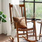 Mecedora curva de madera de álamo, elegante, moderna y minimalista, con respaldo y reposabrazos ergonómicos para sala de estar