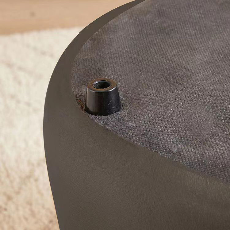 Puf Cilíndrico de Tela Elegante y Moderno – Taburete Bajo para Sala de Estar