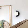 Modern Minimalist Glass Spherical Colorful Semicircle Design 1-Light Wall Sconce Lamp