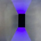 Aplique de pared LED cuadrado inteligente moderno y minimalista de aluminio con atenuación por APP, resistente al agua, para exteriores