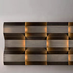 Lámpara de aplique de pared LED rectangular de acero inoxidable, impermeable, estilo retro contemporáneo, para patio exterior