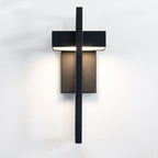 Architectural Geometric LED Outdoor Wall Sconce Waterproof Stainless Steel Exterior Porch Light for Modern Front Door and Patio
